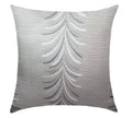 Elegant Silver Textured Leaf Scatter Cushion