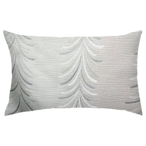 Elegant Silver Textured Leaf Scatter Cushion