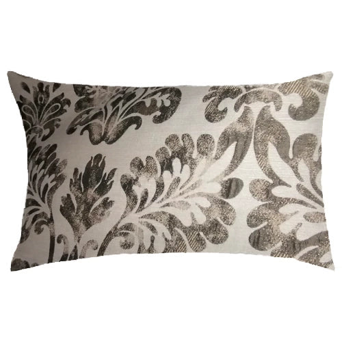 Elegant Vintage Damask Scatter Cushion – Neutral Grey