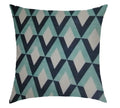 Geometric Aqua & Navy Diamond Scatter Cushion