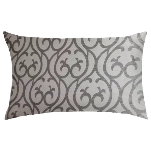 Grey Ornamental Vine Cushion