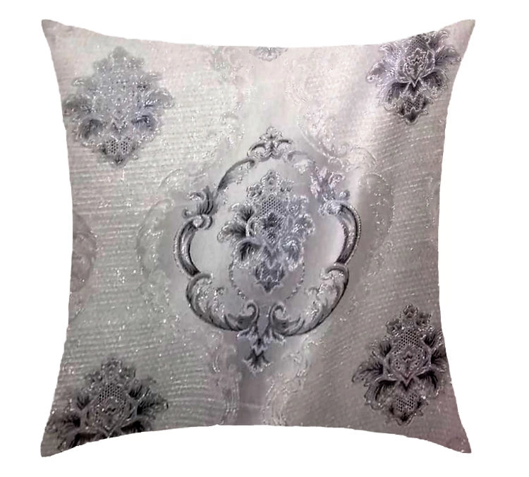 Silver Baroque Luxe Cushion