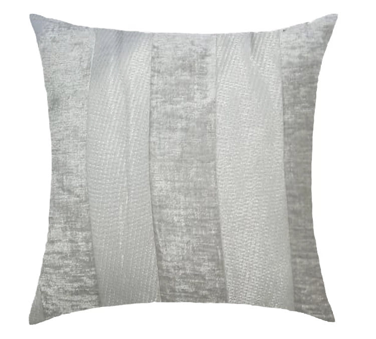 Silver Cascade Textured Scatter Cushion