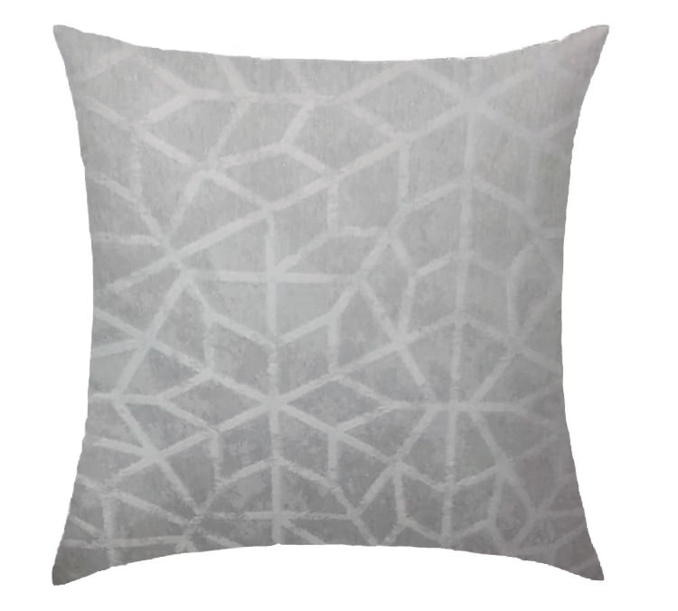 Soft Geometric Frost Cushion