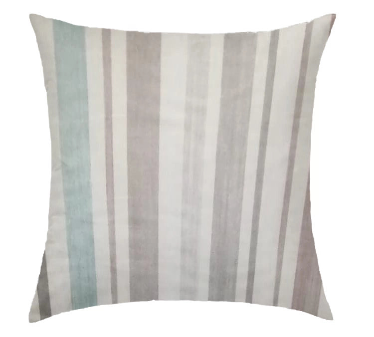 Soft Neutral & Aqua Stripe Scatter Cushion