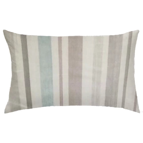 Soft Neutral & Aqua Stripe Scatter Cushion