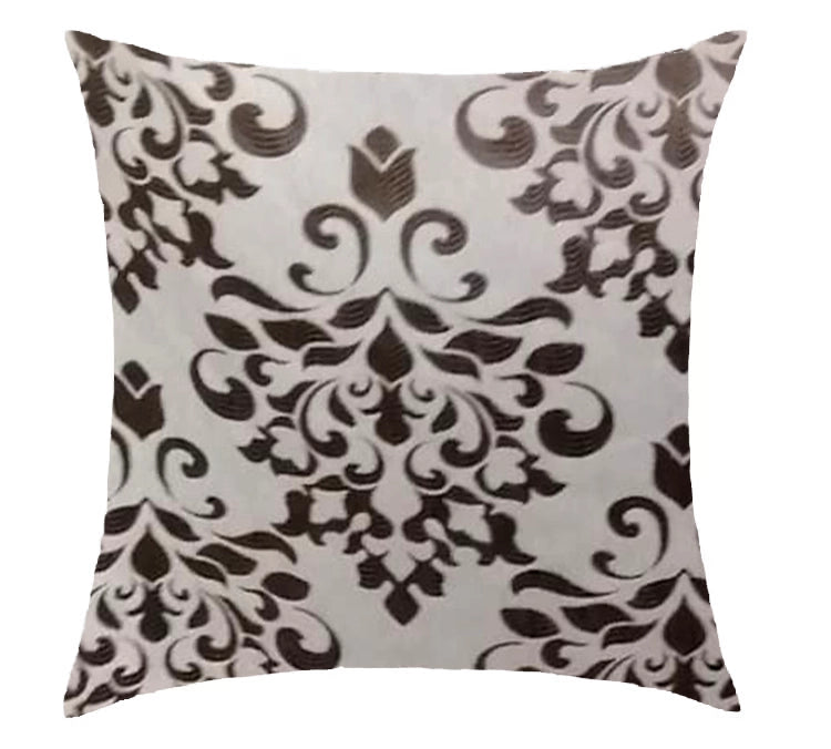 Vintage Damask Deep Brown Cushion