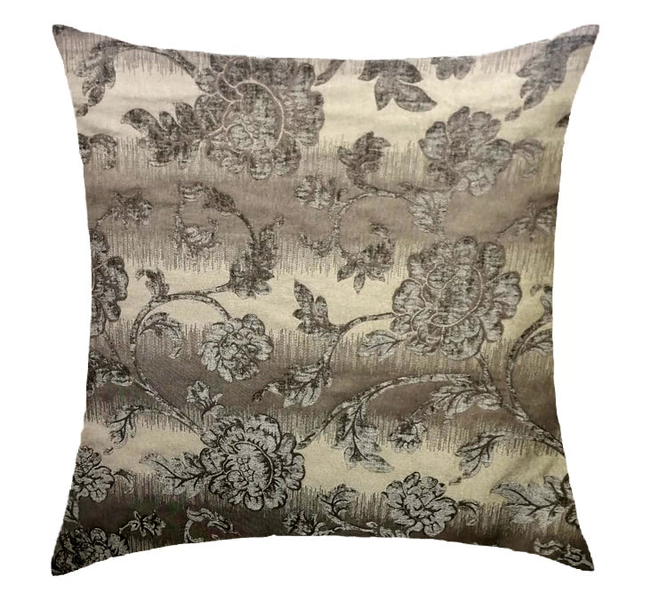 Vintage Floral Luxe Scatter Cushion – Taupe Bloom