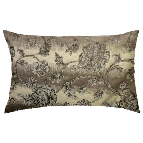 Vintage Floral Luxe Scatter Cushion – Taupe Bloom