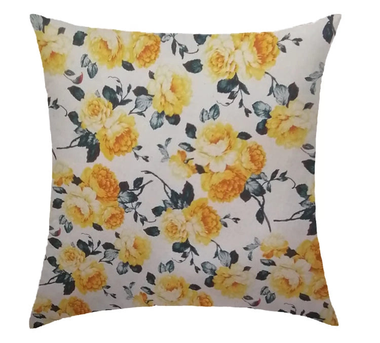 Yellow Rose Garden Scatter Cushion